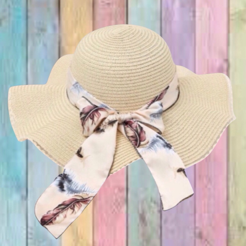 Beige Boho Bow Knot Decor Straw Hat